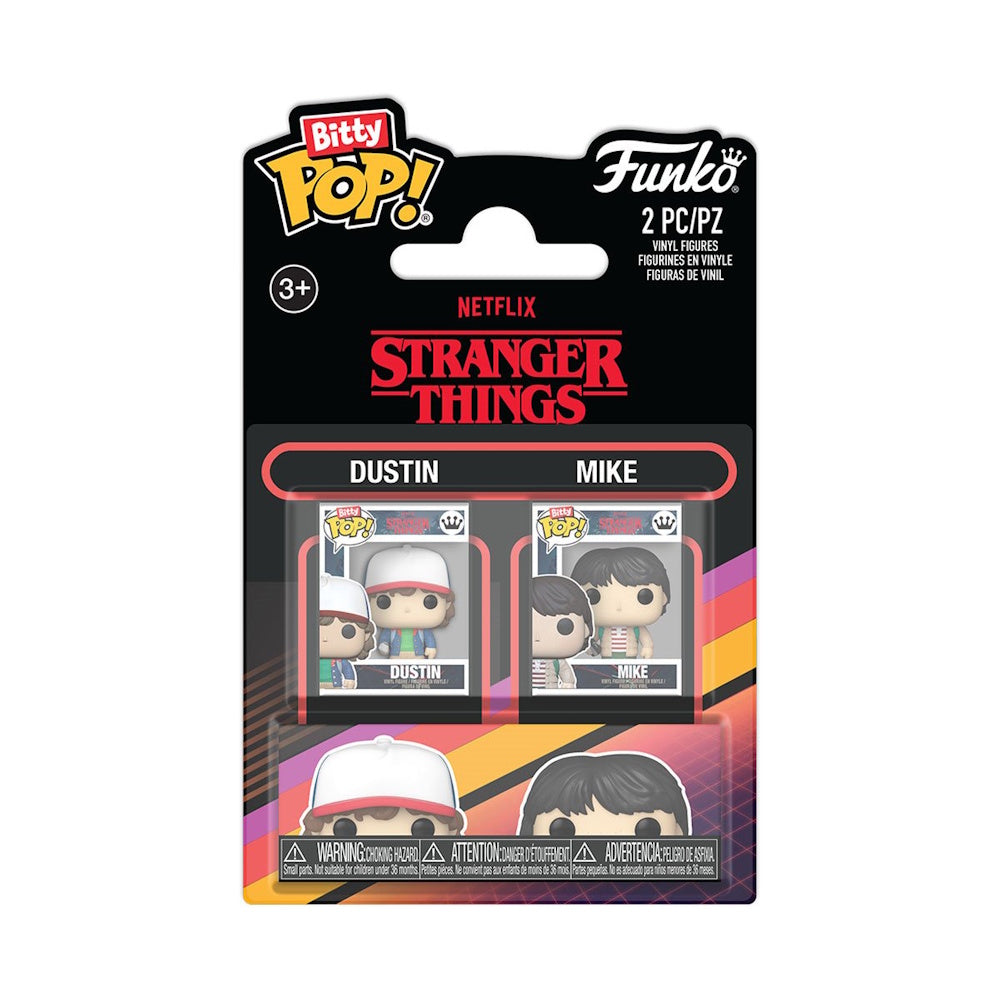 STRANGER THINGS - (シーズン5 2025年配信決定 ) - Season 1 Dustin and Mike Funko Bitty Pop! Mini-Figure 2-Pack